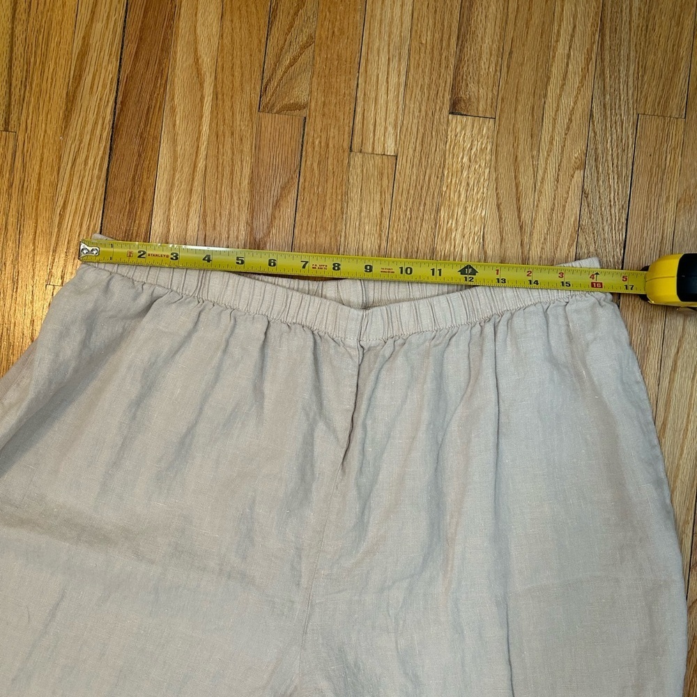 J. Jill 100% Linen Crochet Hem Relaxed Pants - Picture 5 of 7